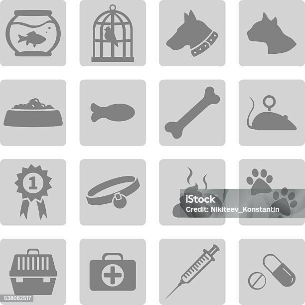 Vector Set Of Pets Icons Stock Illustration - Download Image Now - 2015, Animal, Animal Body Part