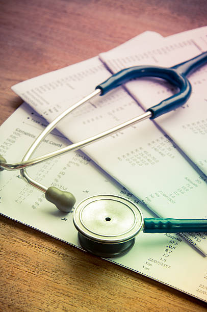 istock Stethoscope and blood test results 538083617