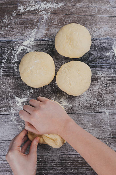 Dough preparation stock photo