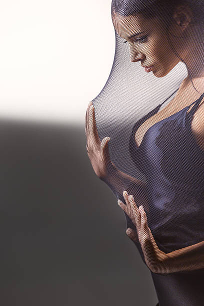 istock Stretch mesh fabric in front of you 538086049