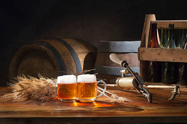 beer still life on the table