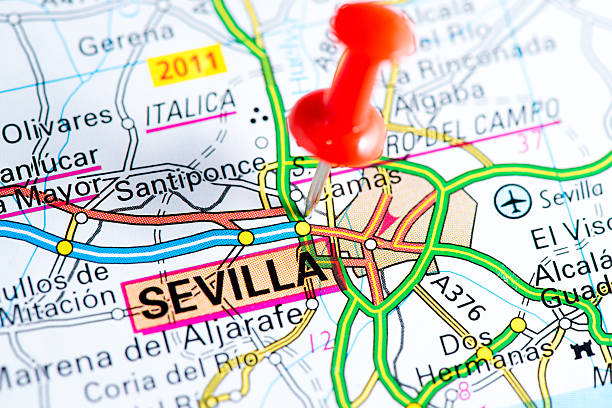 istock European cities on map series: Sevilla 538086825