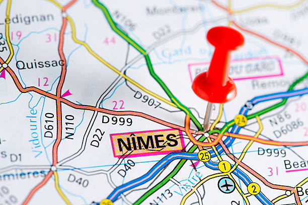 istock European cities on map series: Nimes 538086897