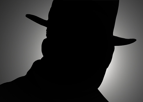black silhouette of the detectives