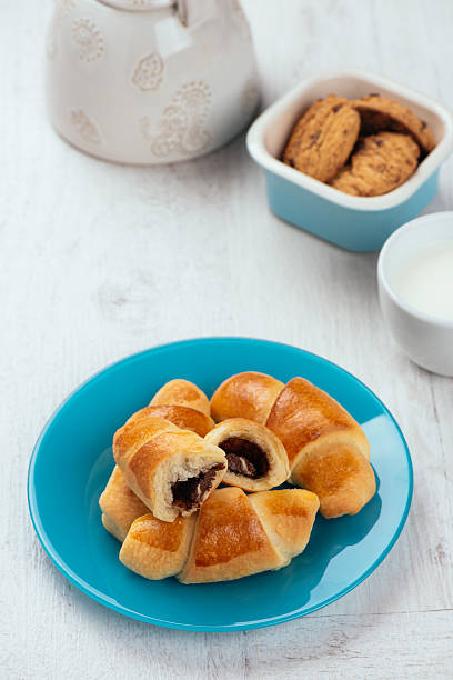 Homemade croissants stock photo