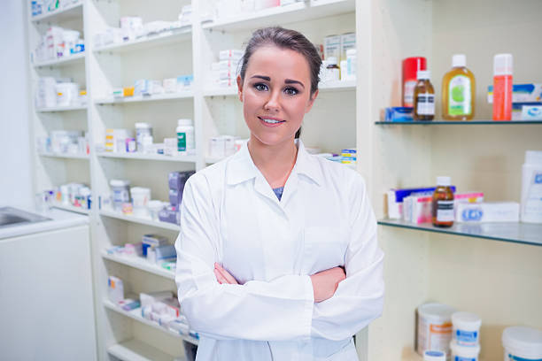 istock Portrait of a smiling student in lab coat 538102015