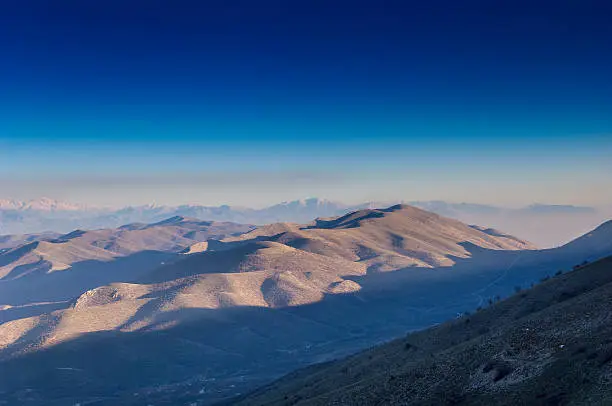 A beautiful Kurdish Mountains landscape in the afternoon.