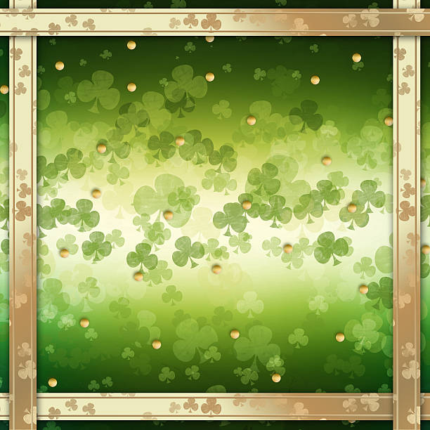 St. Patrick's Day greeting card  on the green background