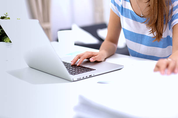 istock Woman with documents sitting on the desk 538126091