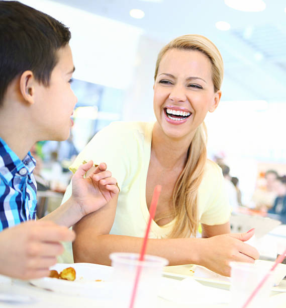 istock Mother and son having lunch and laughing. 538127089