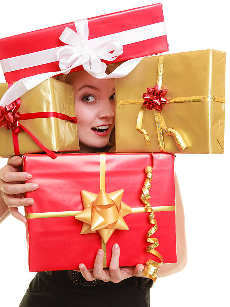 istock holidays love happiness concept - girl with gift boxes 538127703