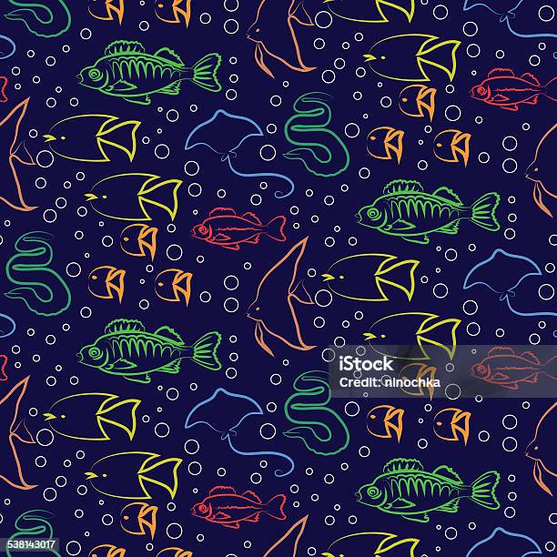Sea Graphical Pattern Sea Pattern Stock Illustration - Download Image Now - Pattern, Turtle ...
