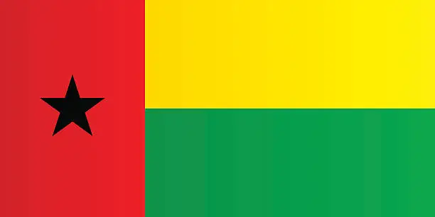 Vector illustration of Flag of Guinea Bissau