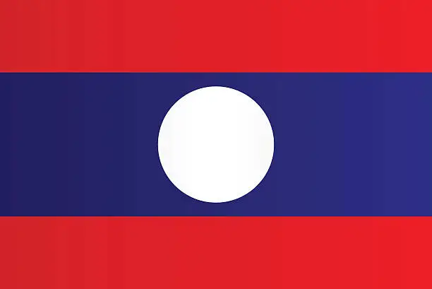 Vector illustration of Flag of Laos