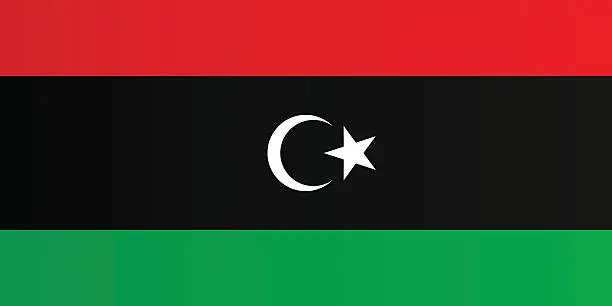 Vector illustration of Flag of Libya