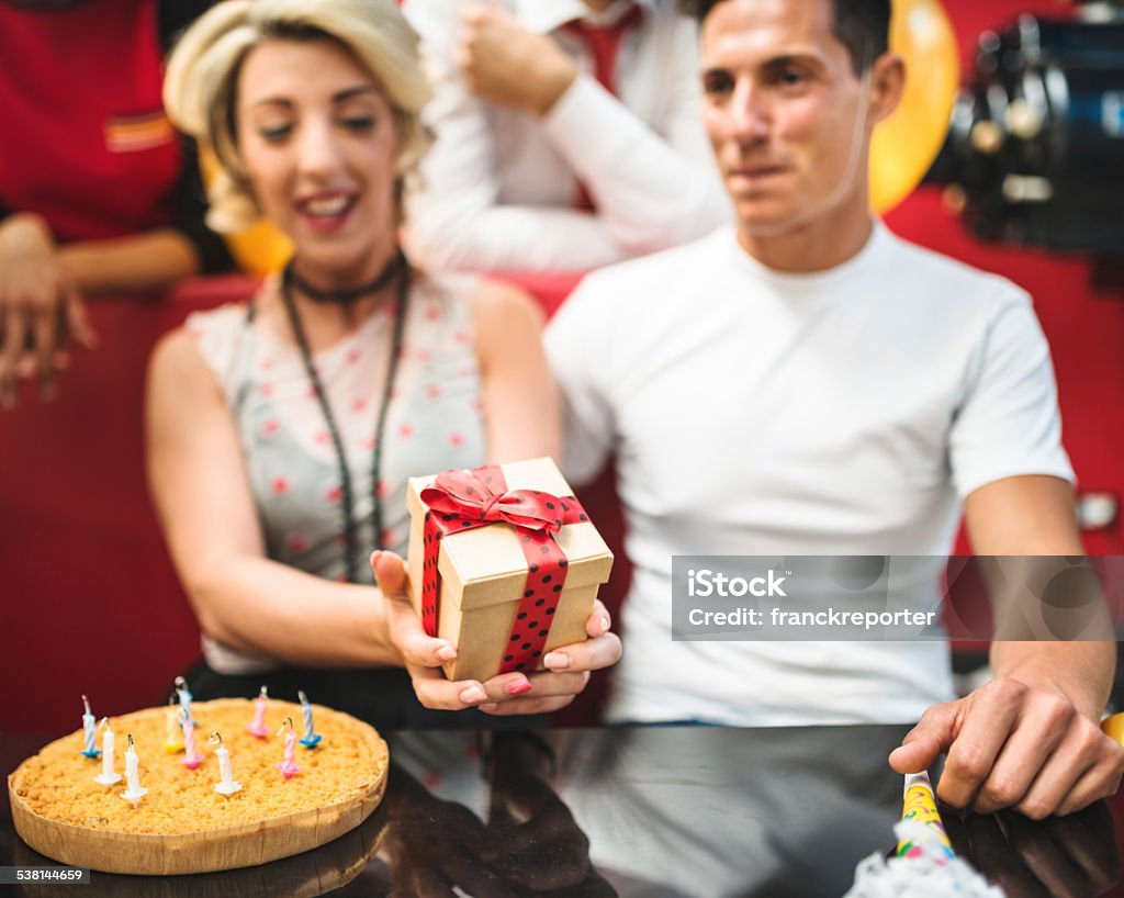 birthday party at the restaurant 20-29 Years Stock Photo