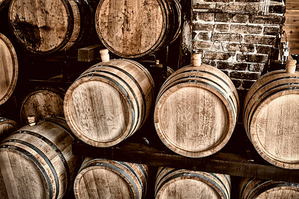 istock Wine or Rum Stored in Oak Barrels. 538146225