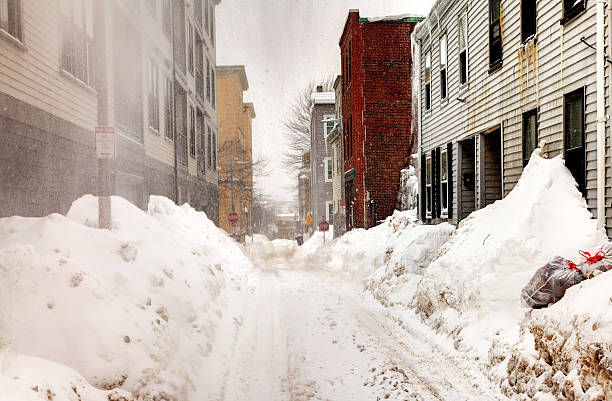 istock Record Breaking Boston Blizzard 2015. Snowiest Winter in Boston's History 538147111