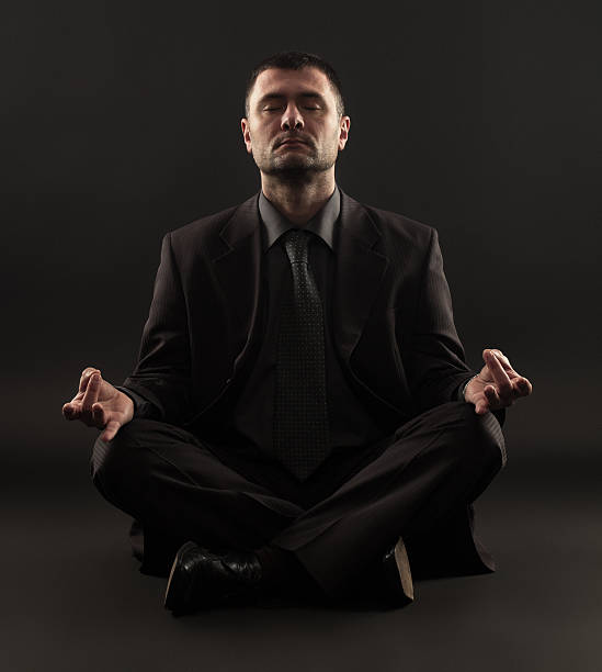 istock Businessman doing yoga 538148125