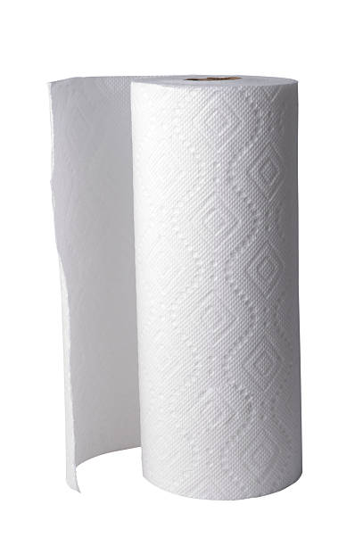Paper Towel Roll Roll of paper towel shot on a white background with a clipping path paper towel stock pictures, royalty-free photos & images