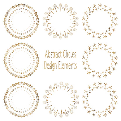 set of abstract circle design element from sack