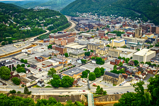 Johnstown, PA, USA - May 26, 2007: View of Johnstown in Cambria County, Pennsylvania