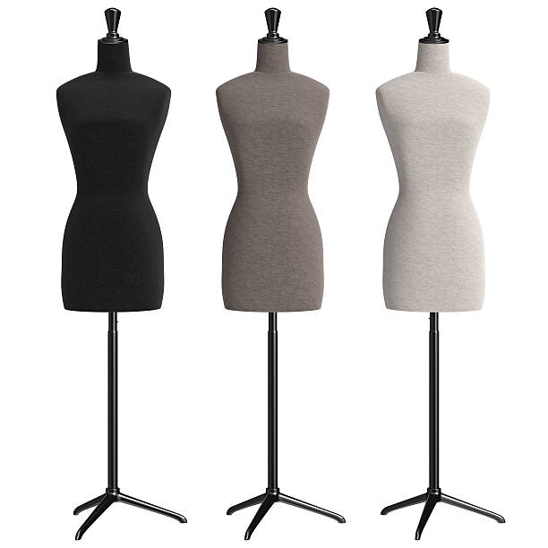 istock Female mannequins retro style, front view 538158206