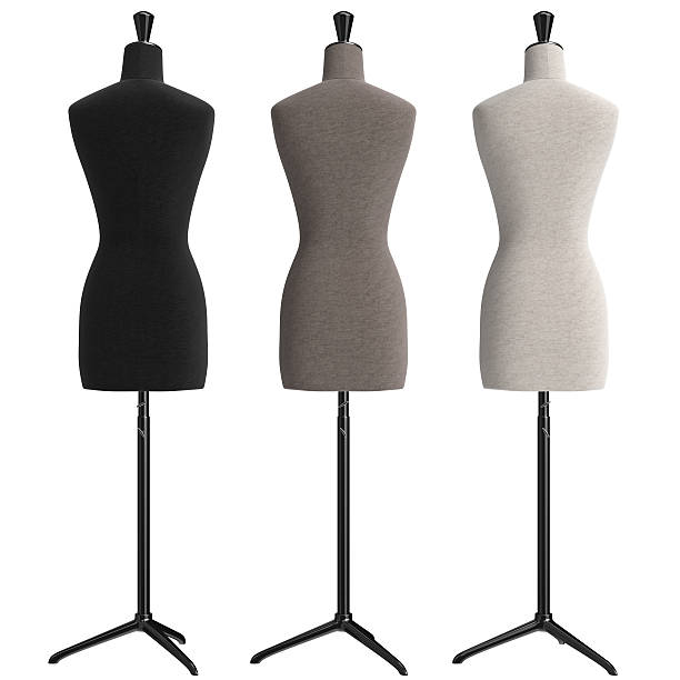 istock Female mannequins retro style, back view 538158270