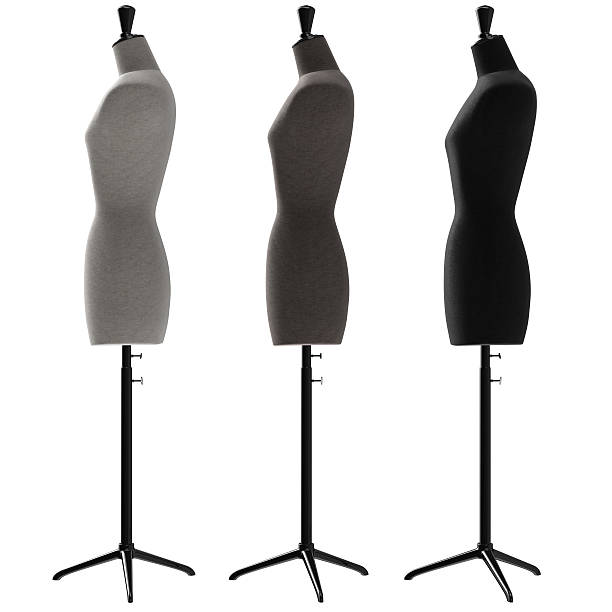 istock Female mannequins retro style, side view 538158432