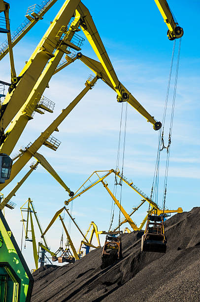 istock Mountain coal and industrial cranes 538158792