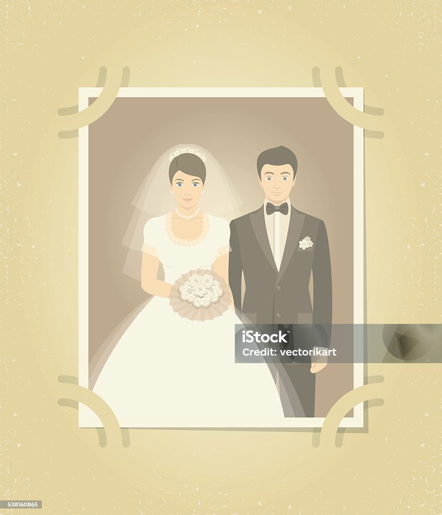 Old Wedding Photo In Family Album Stock Illustration - Download Image Now - Photo  Album, Wedding, Photograph - iStock