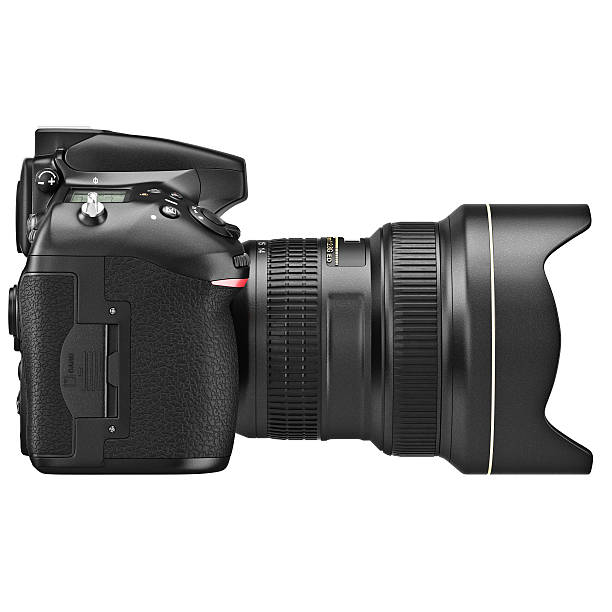 фиксатор dslr камеры объектив зумирования, вид сбоку - single lense reflex стоковые фото и изображения