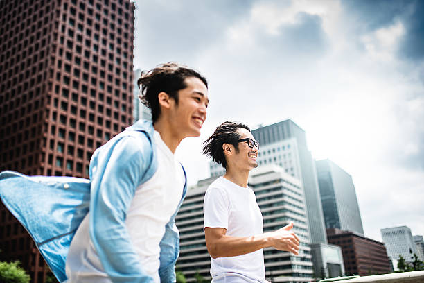 happiness friends together in Tokyo