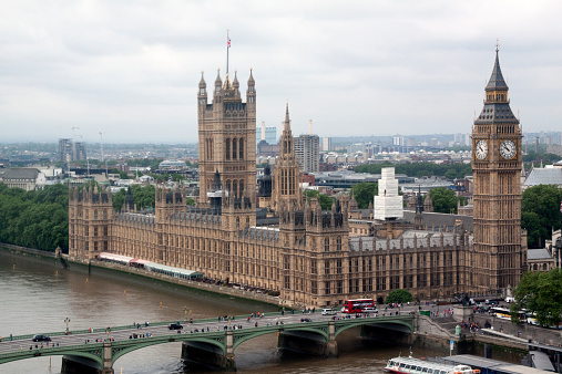 London,UK - June 16, 2013: big ben and parlement of londen