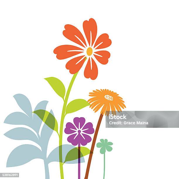 Hand Drawn Spring Flowers Vector Stock Illustration - Download Image Now - Flower, Springtime, Clip Art