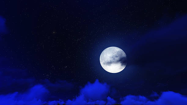 istock Night stars in sky and cloud with moon 538165669