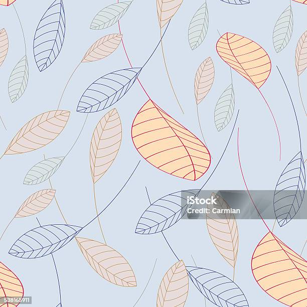 Simple Pattern Background Falling Repeating Seamless Pattern Falling Leaves On A Blue Background Stock ...