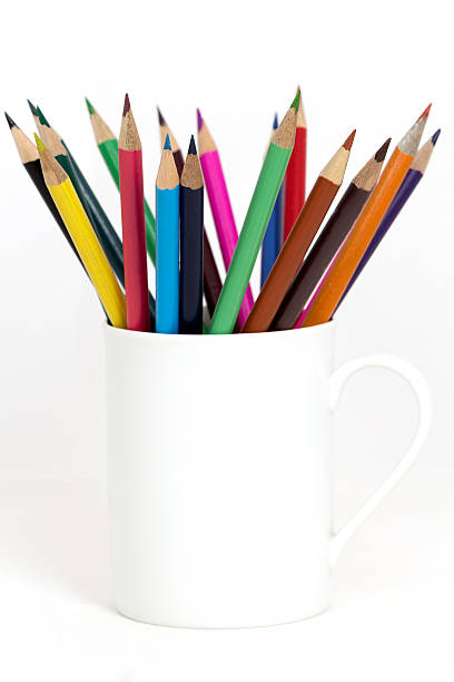 istock pencil coulour in coffee cup on white background 538166973
