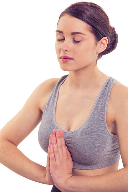 istock Attractive girl doing yoga 538167072