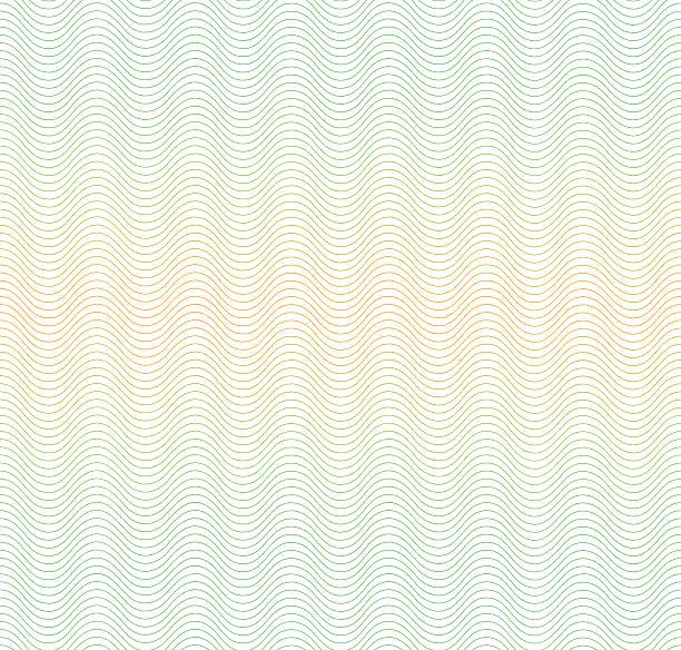 Vector illustration of Color gradient background with waves. Guilloche. The protective layer for