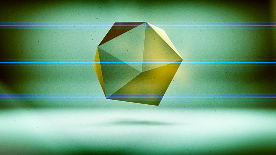 Abstract low polygon 3D shape.