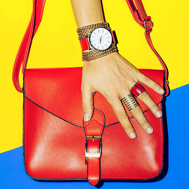 istock Bright Summer Accessories. Bag and Jewelry. Focus on red. 538173720