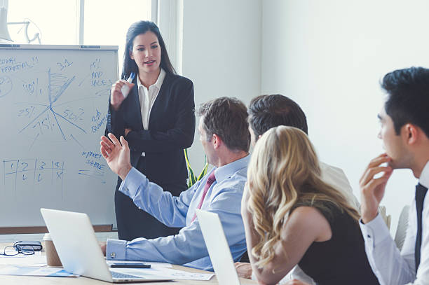 istock Group of business people in a boardroom presentation. 538173826