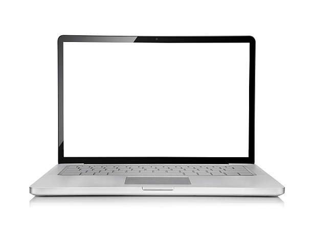 Silver Laptop stock photo
