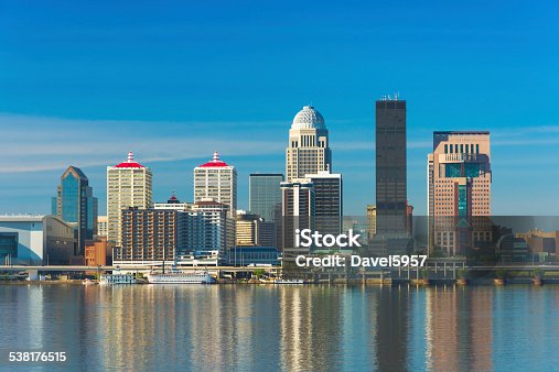 istock Louisville downtown skyline with reflections on the Ohio River 538176515