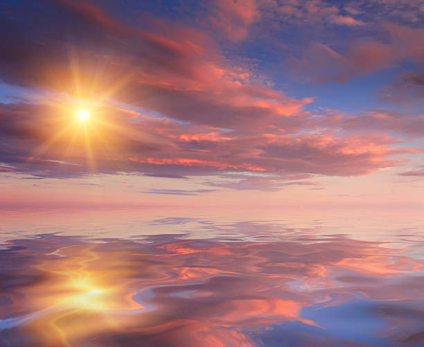 istock Reflection of a sunset in the calm water 538177521