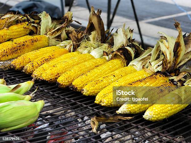 Roasted Corn Stock Photo - Download Image Now - Barbecue Grill, Corn, Agriculture