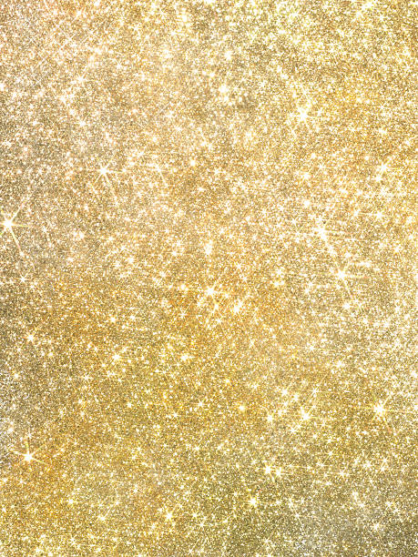 gold pearl cekiny, błyszczący brokat tło - gold confetti star shape nobody zdjęcia i obrazy z banku zdjęć