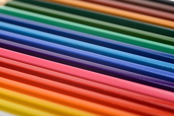 istock Colorful wooden pencils isolated on white background 538180133