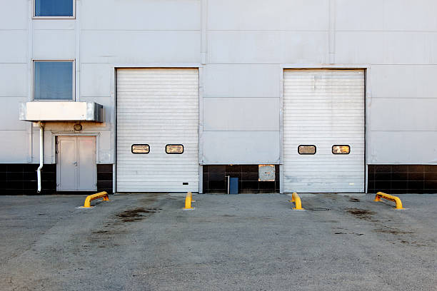 istock Two big dors (gates) of warehouse 538181333
